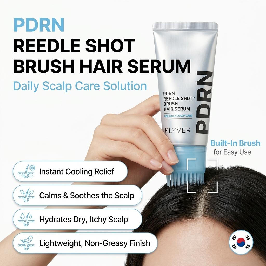 Korean Scalp Serum | Part-line brush, PDRN & fuller-looking roots